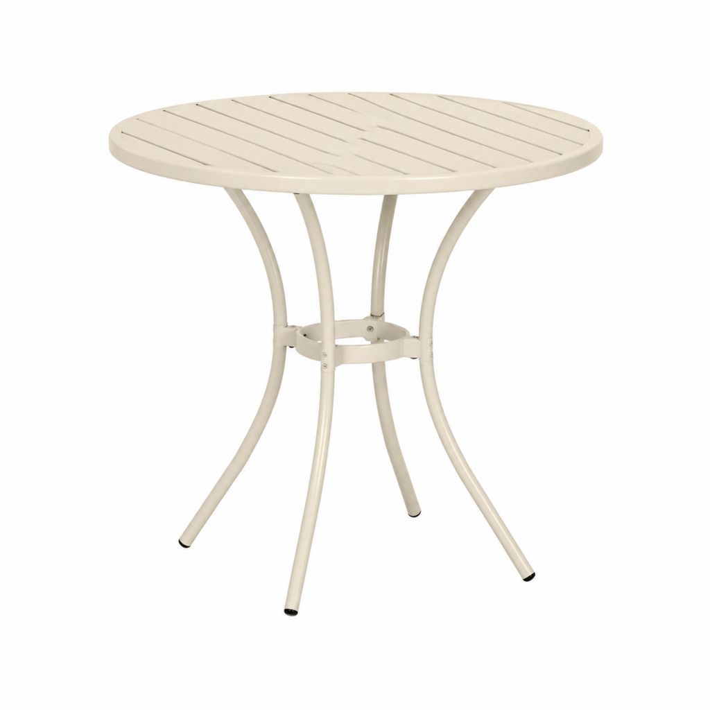Gartentisch Bistrotisch Creme Stahl rund Ø 70 cm Höhe 74 cm