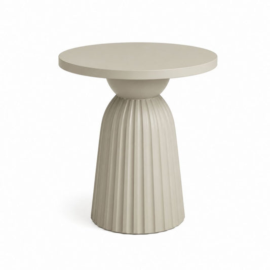 Beistelltisch Creme MDF rund Ø 45 cm Höhe 50 cm