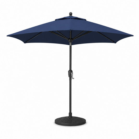 Gartenschirm Set Marineblau Polyester achteckig Ø 270 cm mit Schirmständer